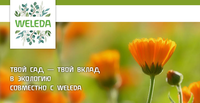 Weleda Акция Твой сад – твой вклад в экологию с Weleda.